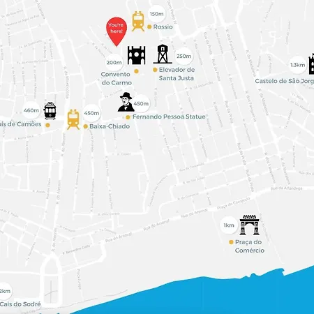 Apartament @ Largo Do Carmo Lizbona